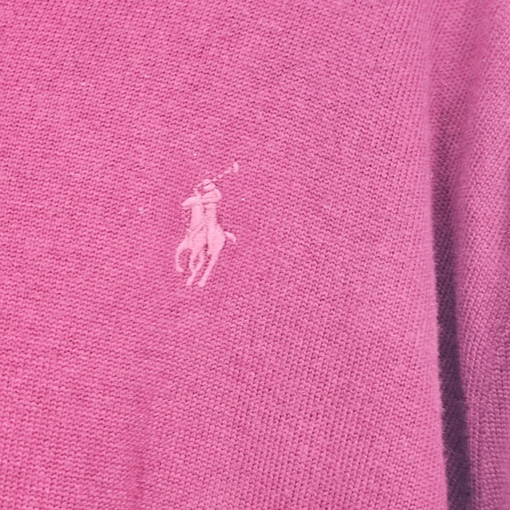 Polo Ralph Lauren Pima Cotton V-Neck Sweater XL Burgundy Preppy Old Money Pony